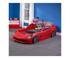 Toddler Kids Car Bed - Z06 Corvette Toddler to Twin Bed with Lights - Image 7/10