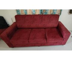 6 months old 3 Seater sofa with 2 ottoman chairs - Image 1/6