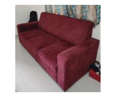 6 months old 3 Seater sofa with 2 ottoman chairs - Image 2/6