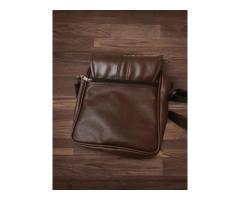 Vintage Leather Messenger Bag - Image 4/6