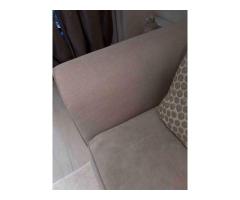 Linen 3+2 Sofa. Good Condition. - Image 4/6