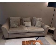 Linen 3+2 Sofa. Good Condition. - Image 6/6