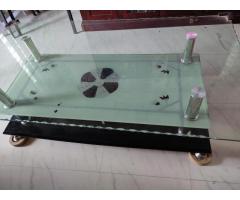 "L" shaped Sofa set 6 seater and Glass teapoy for sale - 2