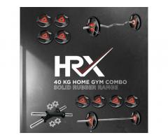 HRX 40kg professional metal integrated ten rubber weights set