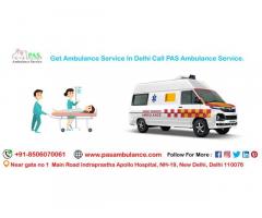 Pas Ambulance Service is fastest Ambulance Service in delhi