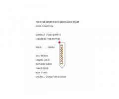 TVS STAR SPORTS 2013 MODEL,KICK START GOOD CONDITION  CONTACT -72001@99913 LOCATION : TIRUPATTUR