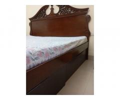 Carved Double Bed with Choir mattress and storage - 9