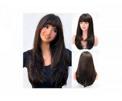 Long hair wig with bangs