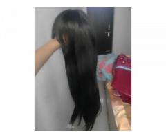 Long hair wig with bangs - 6