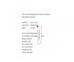 TVS VICTOR PREMIUM EDITION 2018 MODEL DISK BREAK VARIANT -7200199913,TIRUPATTUR