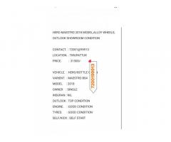 HERO MAESTRO 2018 MODEL,ALLOY WHEELS : 72001@99913 LOCATION. : TIRUPATTUR