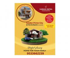 Plots for sale in Amaravathi, Narukullapadu, Golden Prime City, Varahi Infra Townships