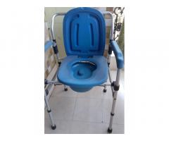 Portable KosmoCare commode chair 800/- bedpans 300/-