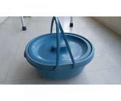 Portable KosmoCare commode chair 800/- bedpans 300/-