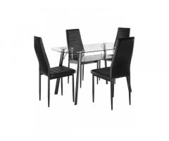 4 seater glass dining table