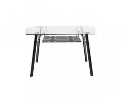 4 seater glass dining table
