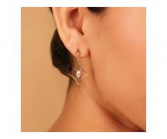 Astra Marquise - Pure Gold Lab Diamond Drop Earrings