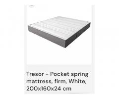 TRESOR - POCKET SPRING MATTRESS, FIRM, WHITE, 200x160x24cm