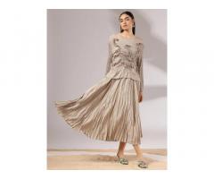 metallic dress