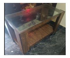 Center Table (glass top + regular), laptop table, Bar table, Plastic Chair (3) and plastic table