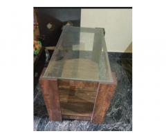 Center Table (glass top + regular), laptop table, Bar table, Plastic Chair (3) and plastic table