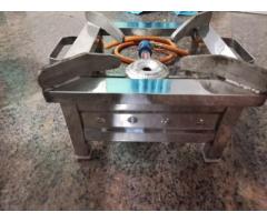 Deep freezer, big oven, stove, cot, matressmcylinder gas