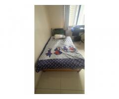 Teak Wood Double Bed with Storage - ₹6,000 (Negotiable) - 1