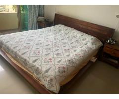 Solid wood Bed with Mattress