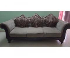 Wooden Sofa Set (3+2+1) – Made in USA, Good Condition