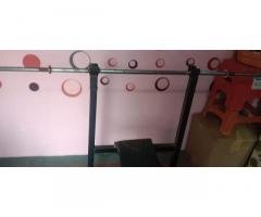 Home Gym Items – Dumbbells, Rods, Plates – Good Condition