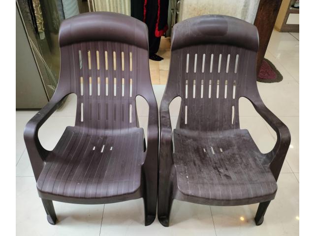 Nilkamal Weekender Plastic Arm Chairs – Iron Black – ₹1600 Each - 1/1