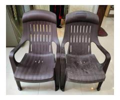 Nilkamal Weekender Plastic Arm Chairs – Iron Black – ₹1600 Each