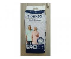 Amazon Brand-Solimo Adult Diapers Tape Style Medium Size 60 Count