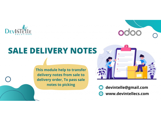 Sale Delivery Notes, Picking Notes in Odoo - 1/1