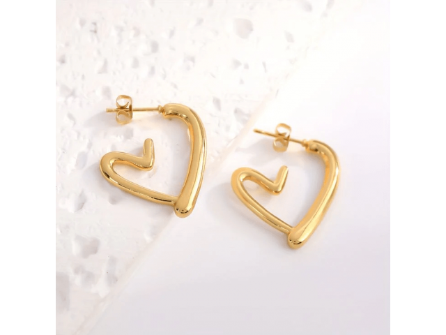 Stylish Heart Earrings For Daily Wear - 2/3