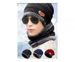 Ultra Soft Unisex Woolen Beanie Cap Plus Neck Scarf Set- MRP ₹399