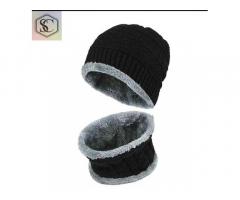 Ultra Soft Unisex Woolen Beanie Cap Plus Neck Scarf Set- MRP ₹399