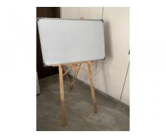 White Board with wooden stand