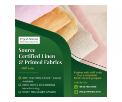 Certified Linen & Printed Fabric Suppliers | VNFF India