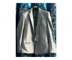 Grey Blazer with full set  ( waist coat + shirt + pant ) - Size 36 - Excellent Condition