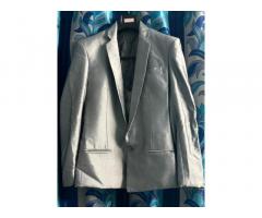 Grey Blazer with full set  ( waist coat + shirt + pant ) - Size 36 - Excellent Condition
