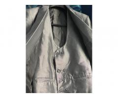 Grey Blazer with full set  ( waist coat + shirt + pant ) - Size 36 - Excellent Condition