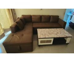 leatherite sofa cum bed