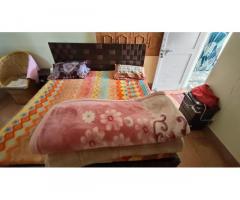 Double box bed with mattress