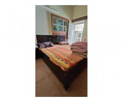 Double box bed with mattress