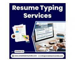 Affordable Resume Typing Services in India
