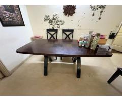 Wooden Dining Table with 6 Chairs.