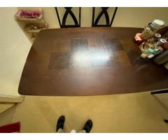 Wooden Dining Table with 6 Chairs.