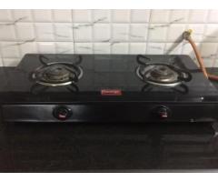 Prestige 2 Burner Stainless Steel with Glasstop Manual Gas Stove - Image 1/2