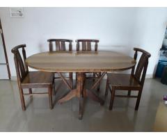 Dining table with 4 chair (Teak wood ) - Image 1/3